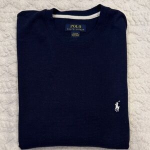 Polo by Ralph Lauren Men's Dark Blue Crewneck Thermal Knit